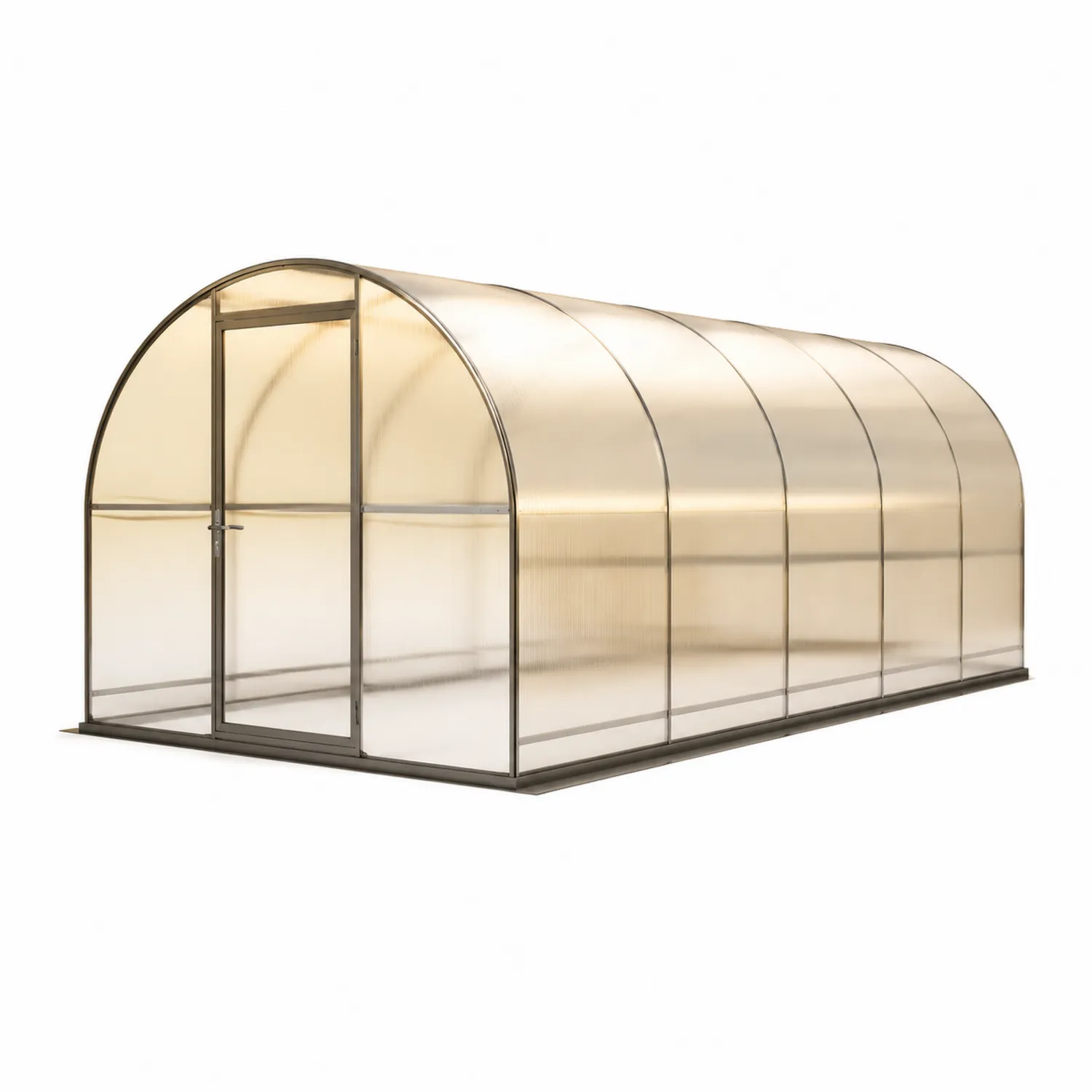 Gewächshaus Tunnel 300x200x200cm Polycarbonat Klar Stahlrahmen