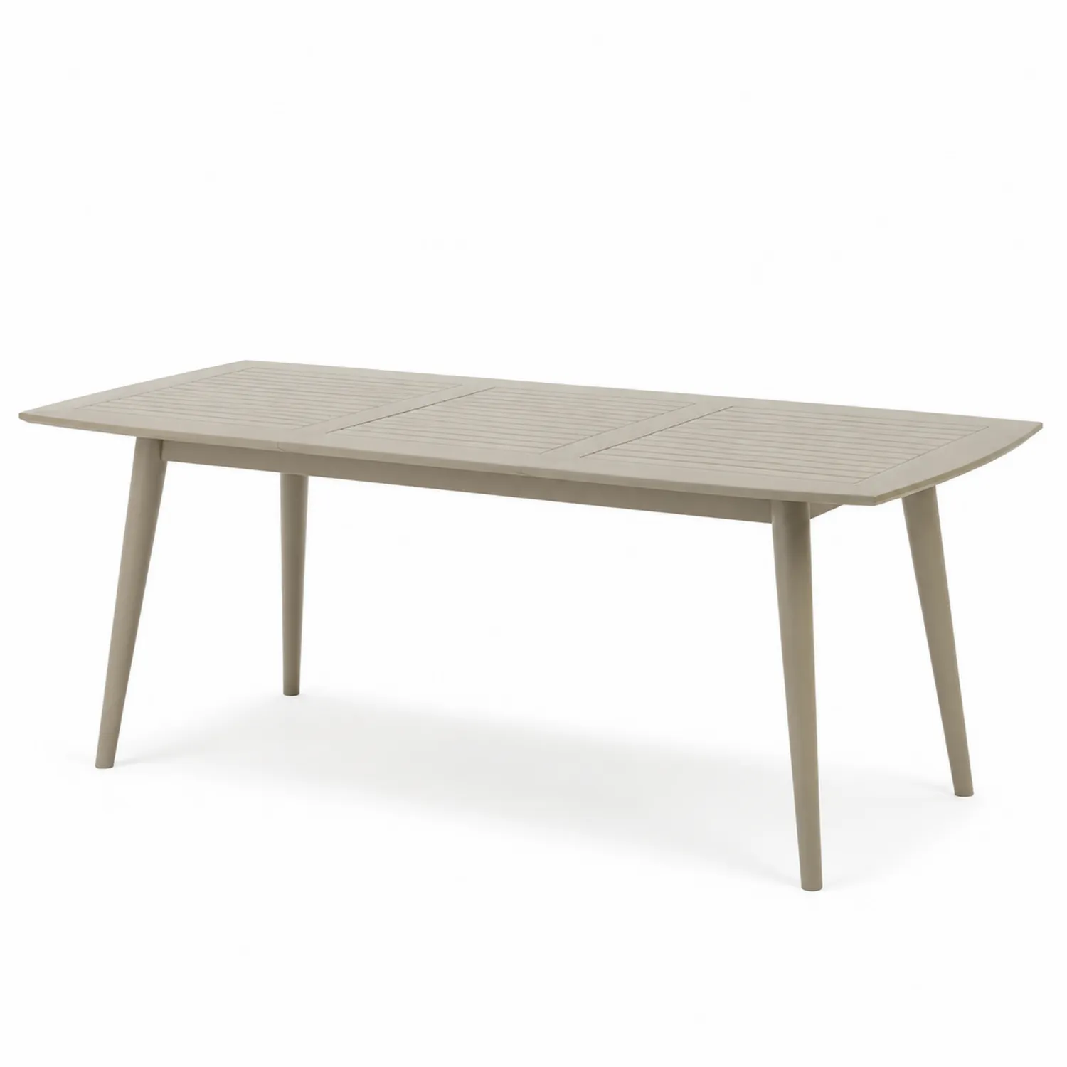 Mesa de comedor de aluminio para exteriores 180 cm x 90 cm Beige