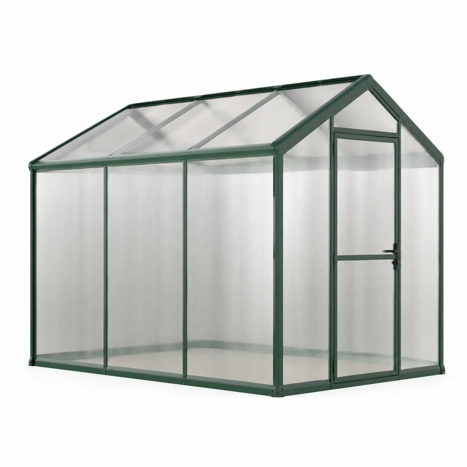 Invernadero de Aluminio y Policarbonato 250x190x195 cm Verde