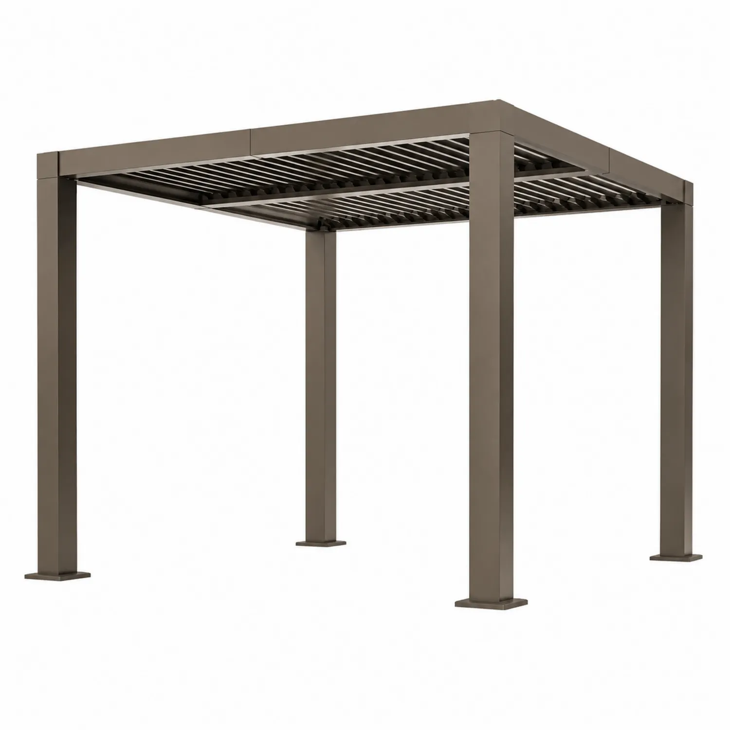 Pérgola de aluminio 300x300x250 cm Marrón