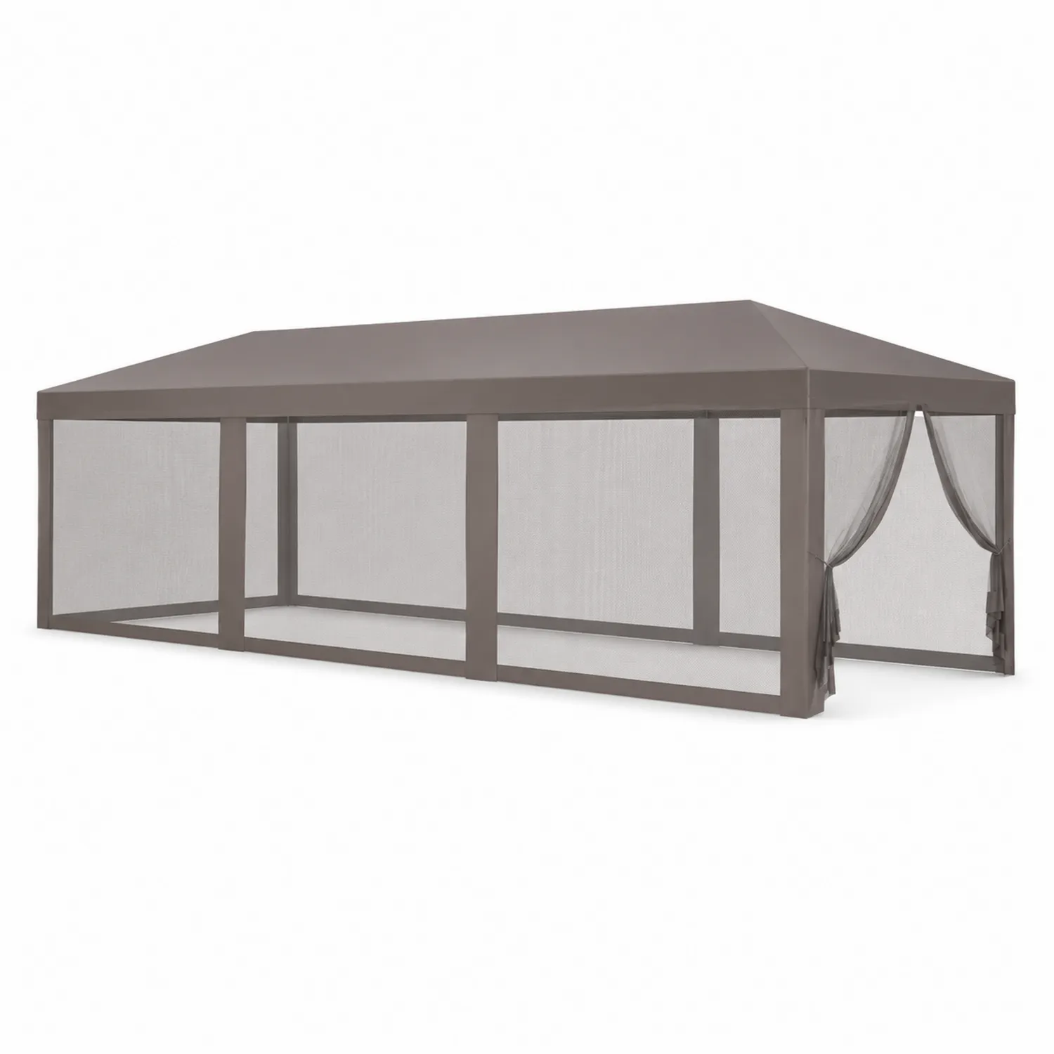 Toldo de Exterior de Acero con Cortinas de Poliéster 500x300 cm