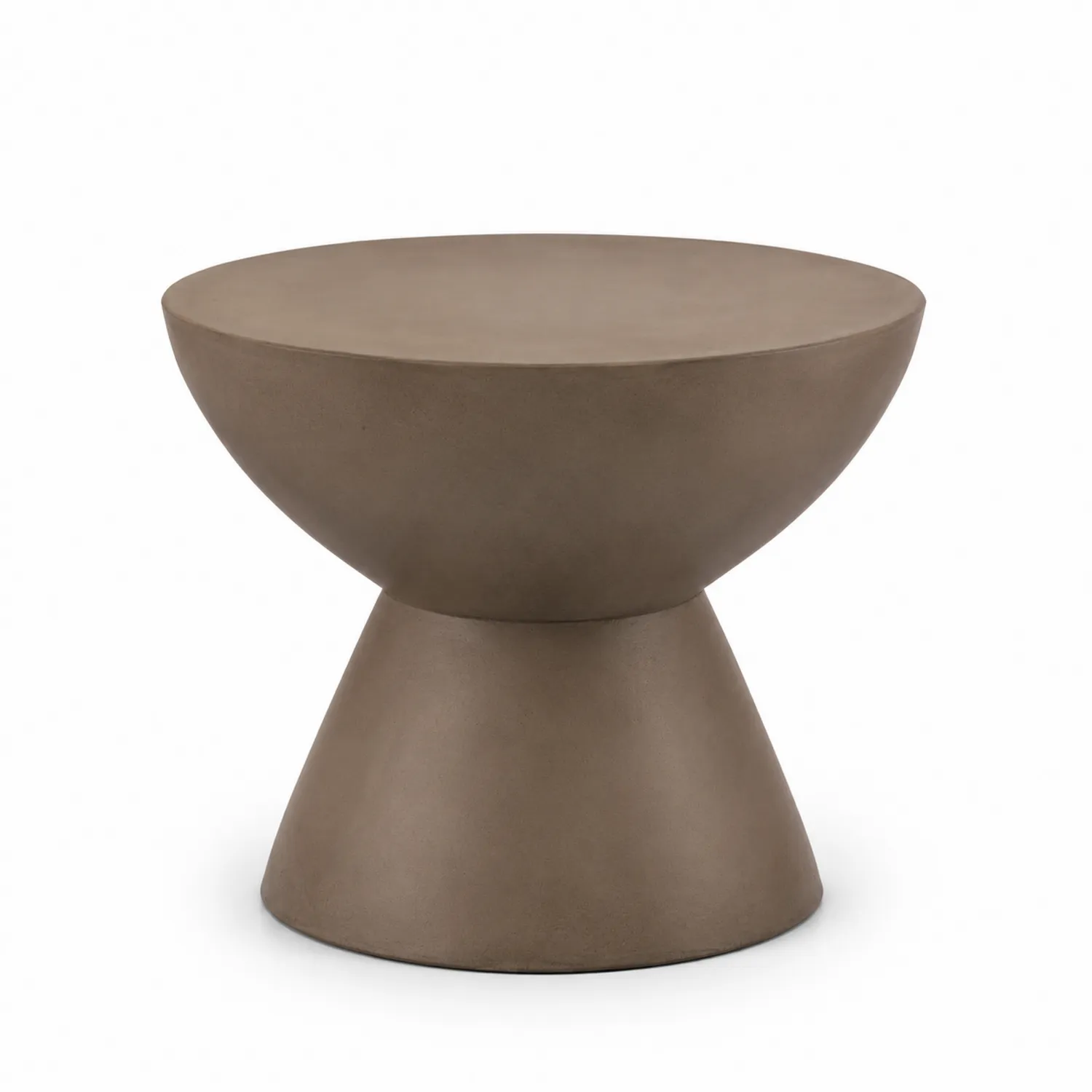Mesa auxiliar de hormigón marrón