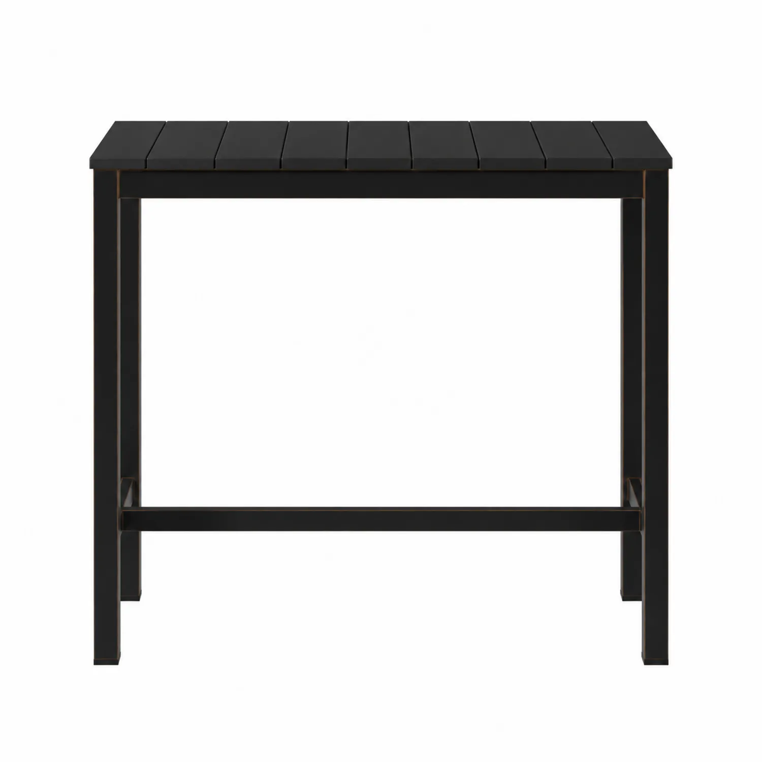Table rectangulaire en métal Noir 90x60x75 cm