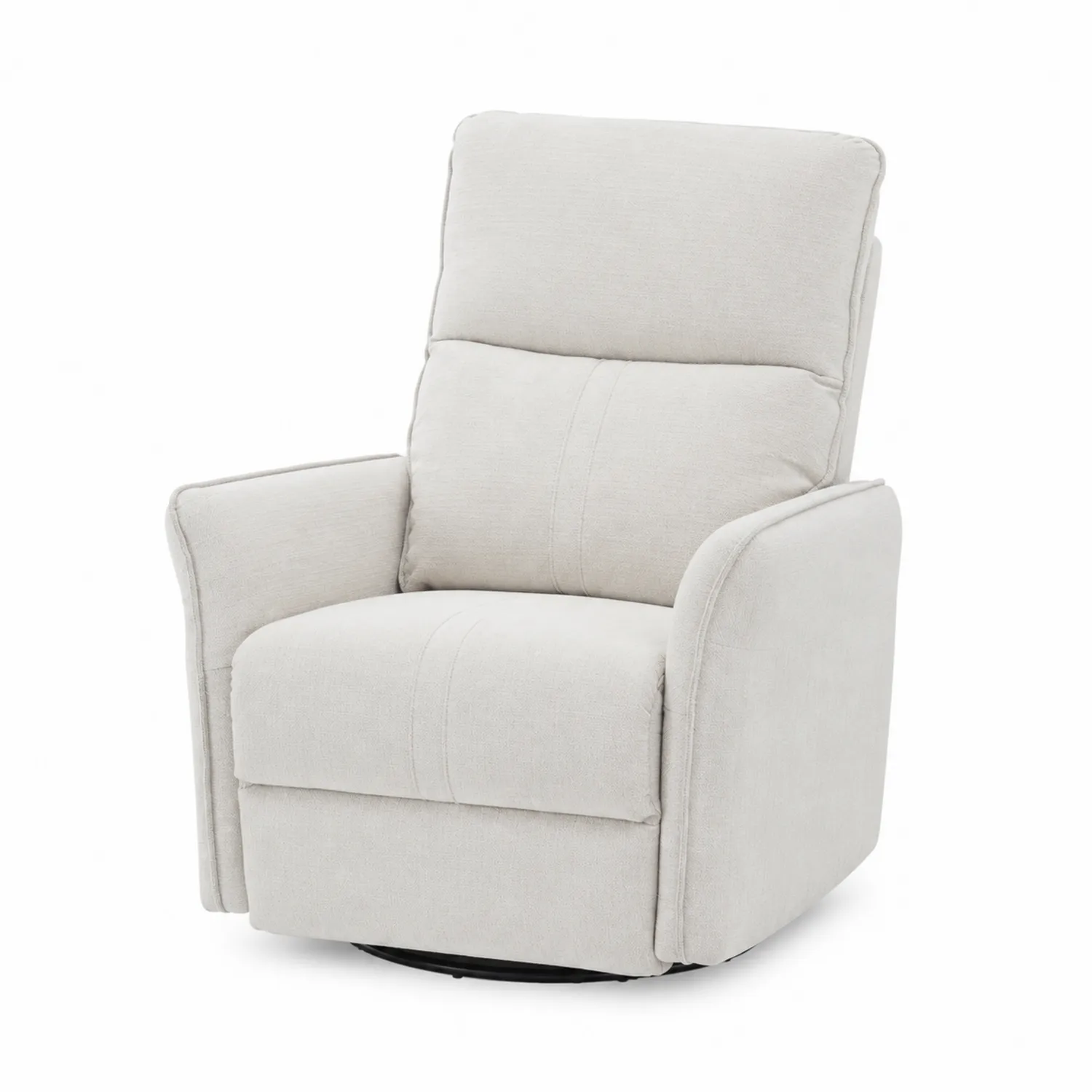 Fauteuil inclinable en tissu polyester Blanc Cassé