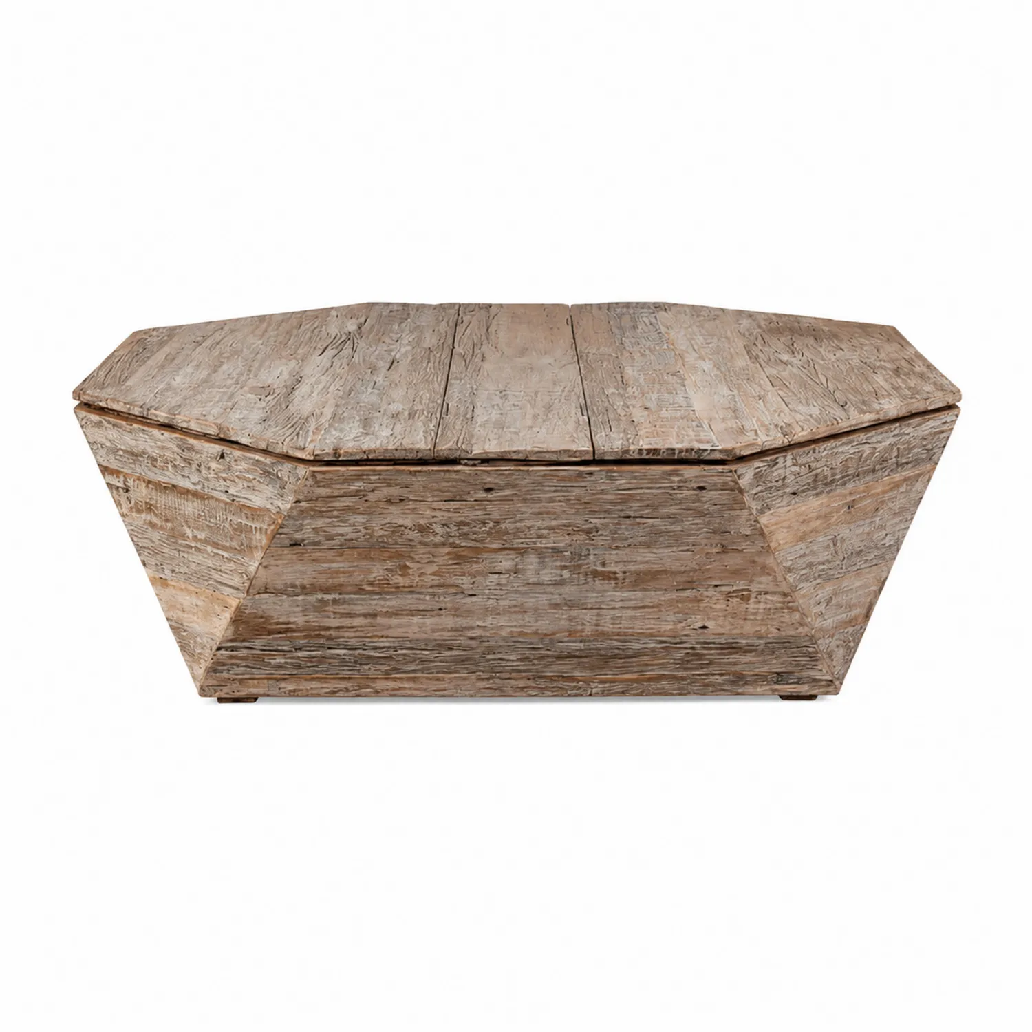 Table basse rectangulaire en bois de récupération