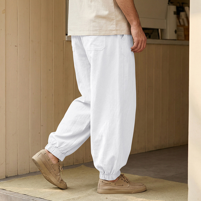 Loose Fit Linen Pants for Men