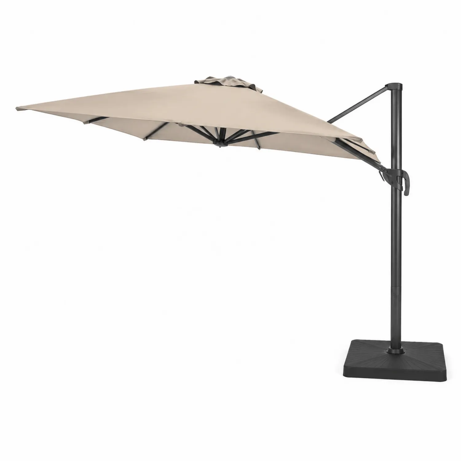 Ampelschirm Aluminium Polyester Beige 300cm
