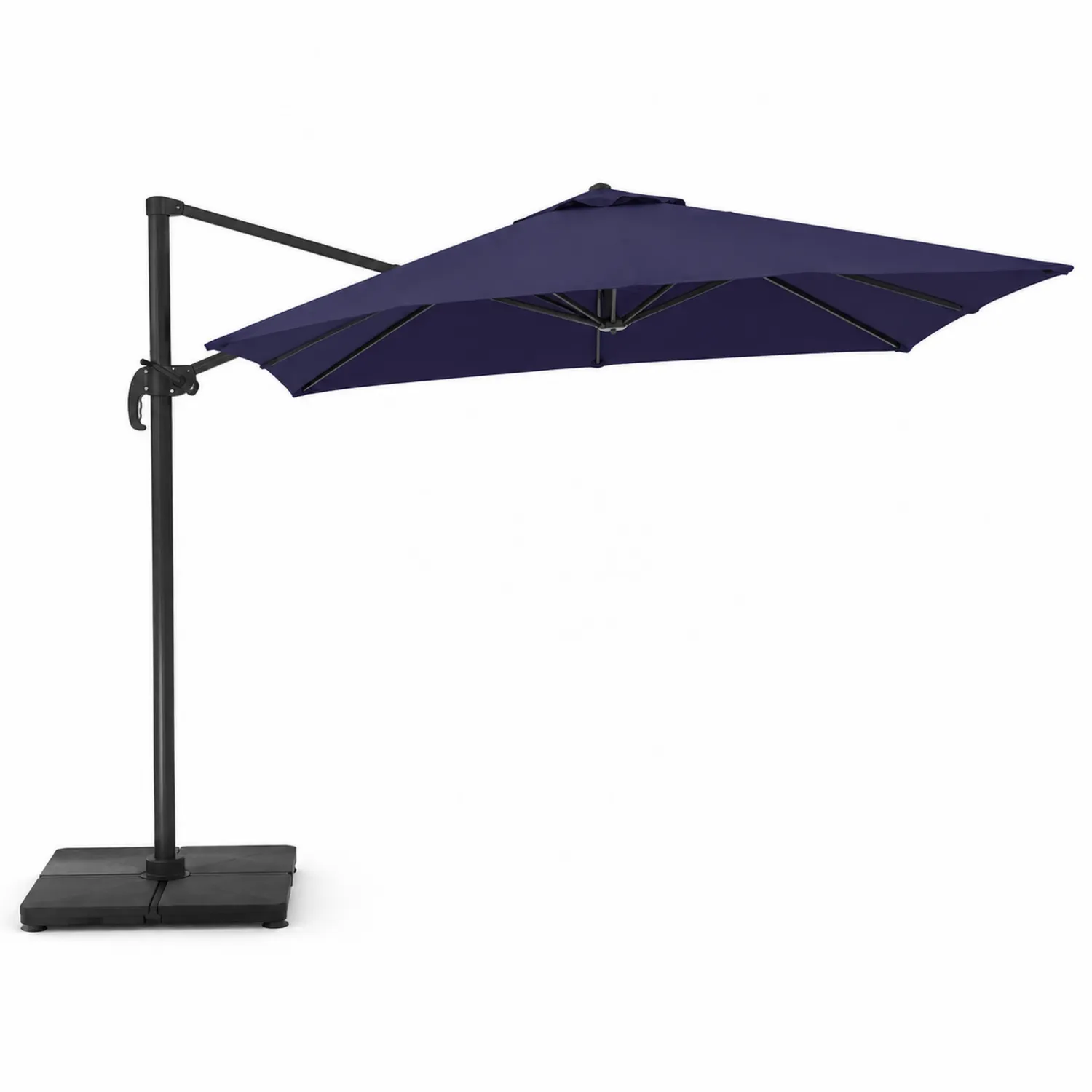 Ampelschirm Aluminium Polyester Dunkelblau