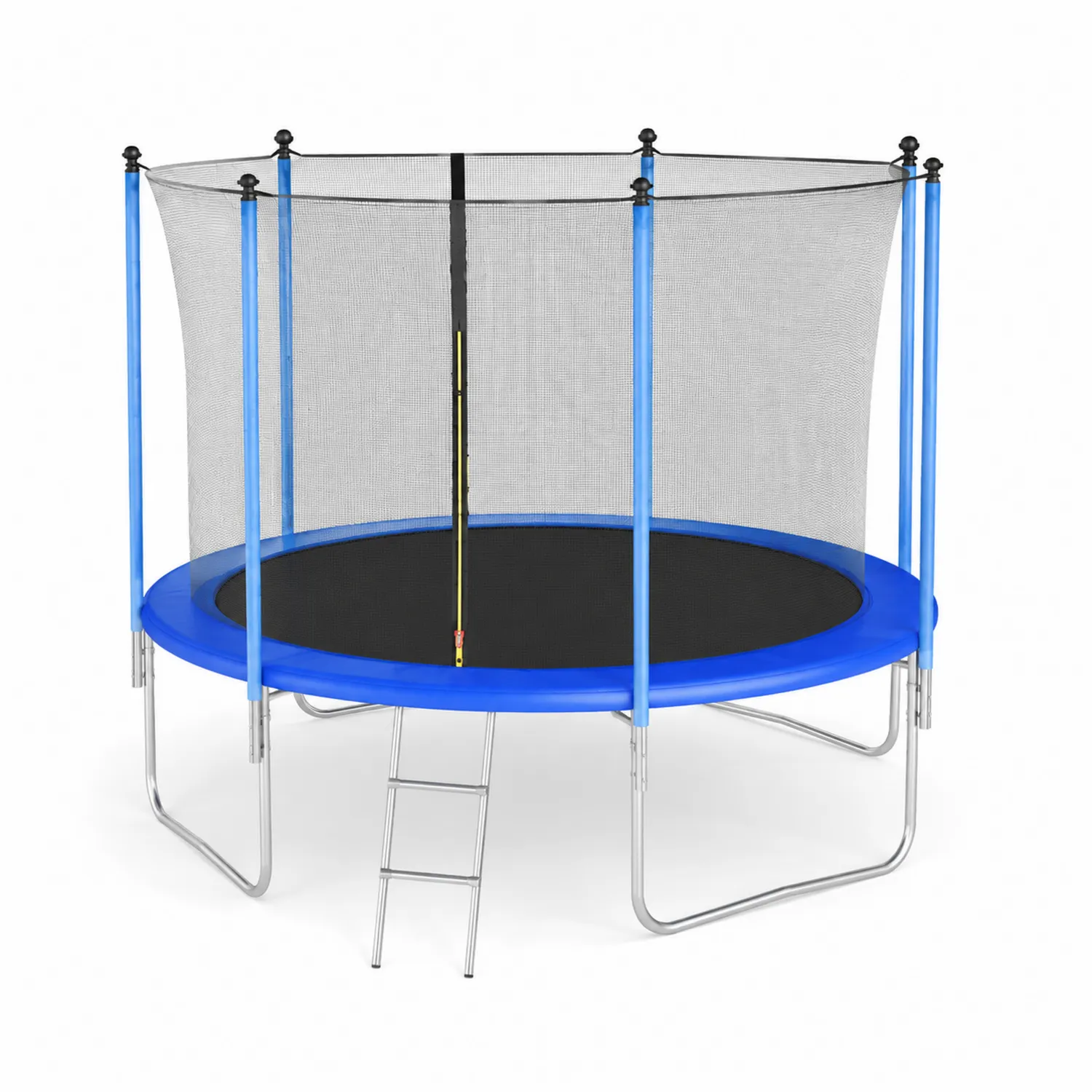 Rundes Trampolin mit Sicherheitsnetz 305cm Stahl Blau