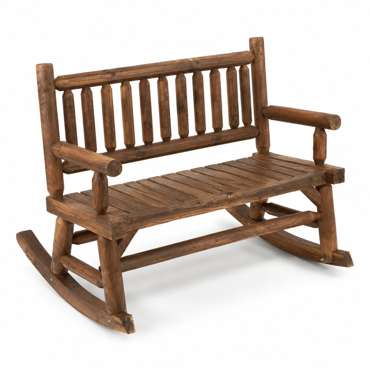 Schaukelbank aus Holz Natur 120x60x90 cm