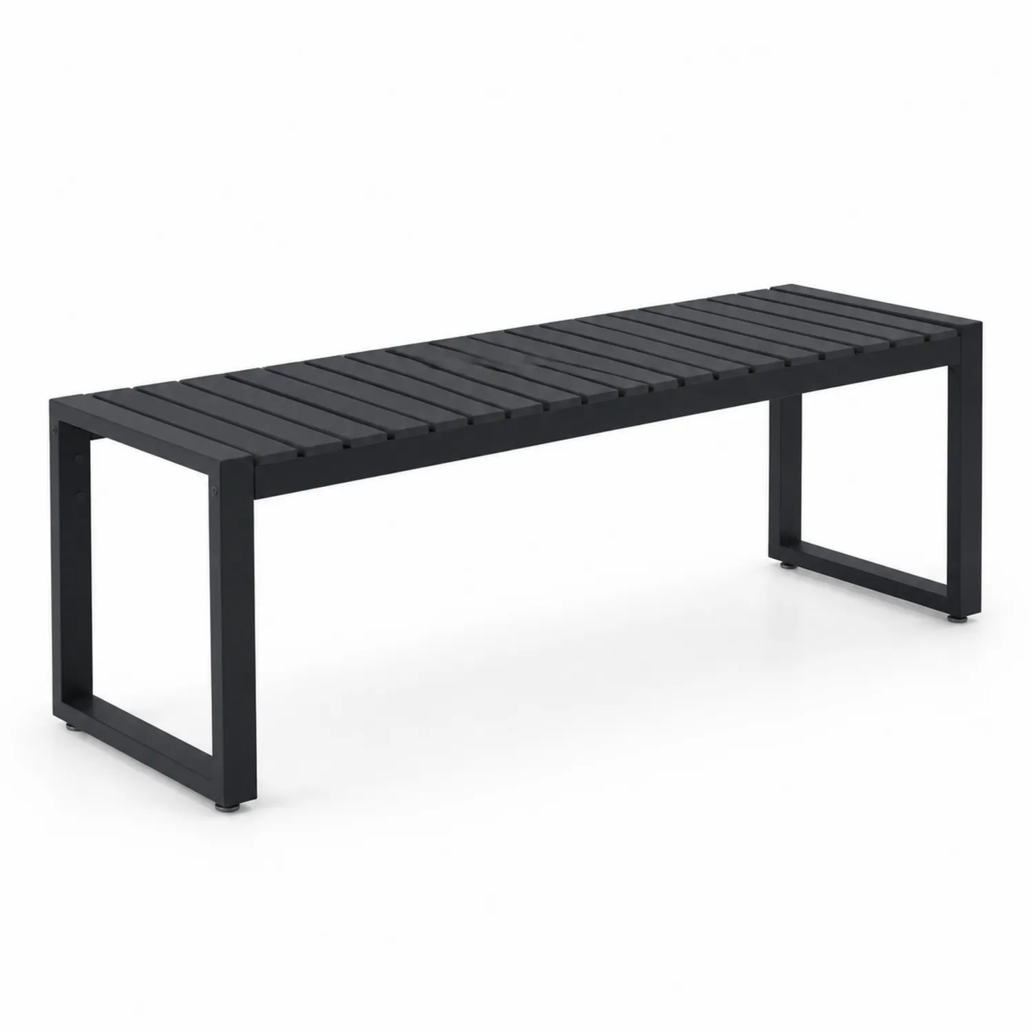 Aluminium- und Kunststoffbank Schwarz 180 cm