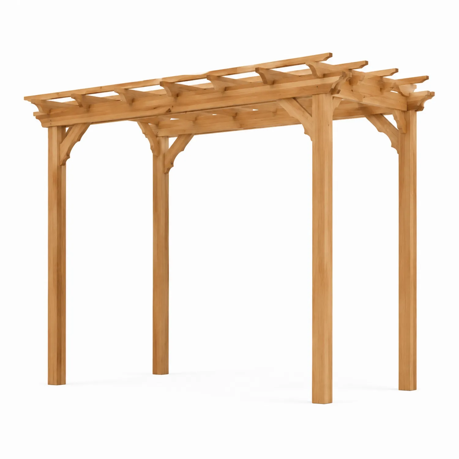 Holz-Pergola aus Fichtenholz 300x300x230 cm Braun