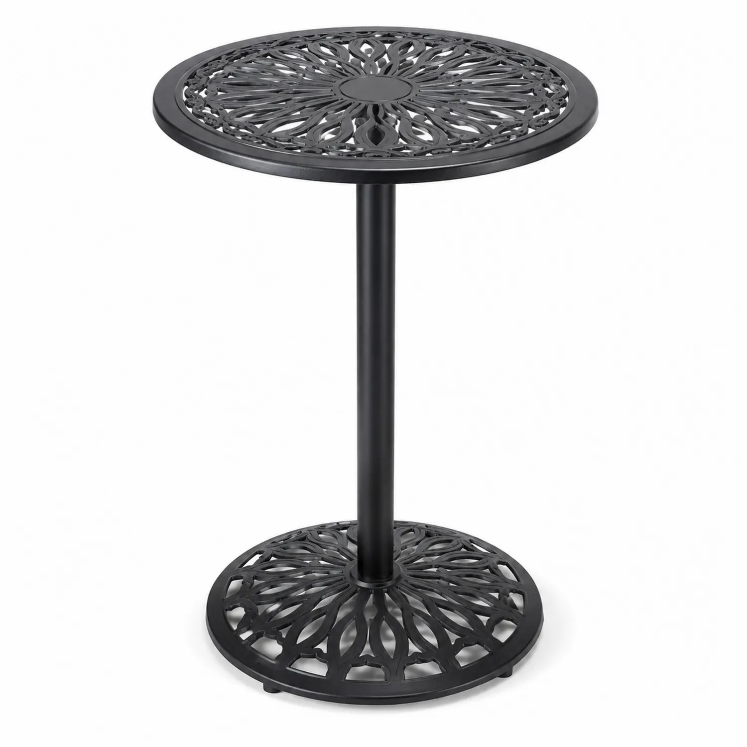 Runder Bartisch aus Aluminium Ø 60 cm Schwarz