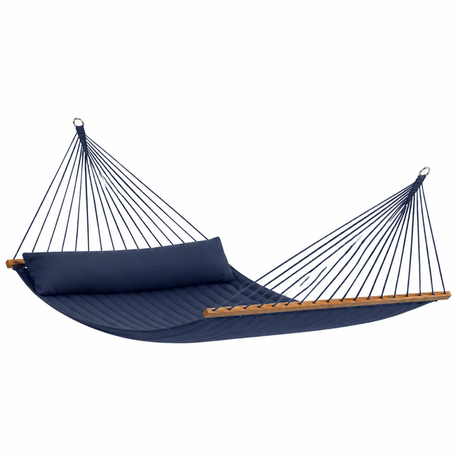 Hamaca de Tela y Madera Azul Marino 200x150 cm
