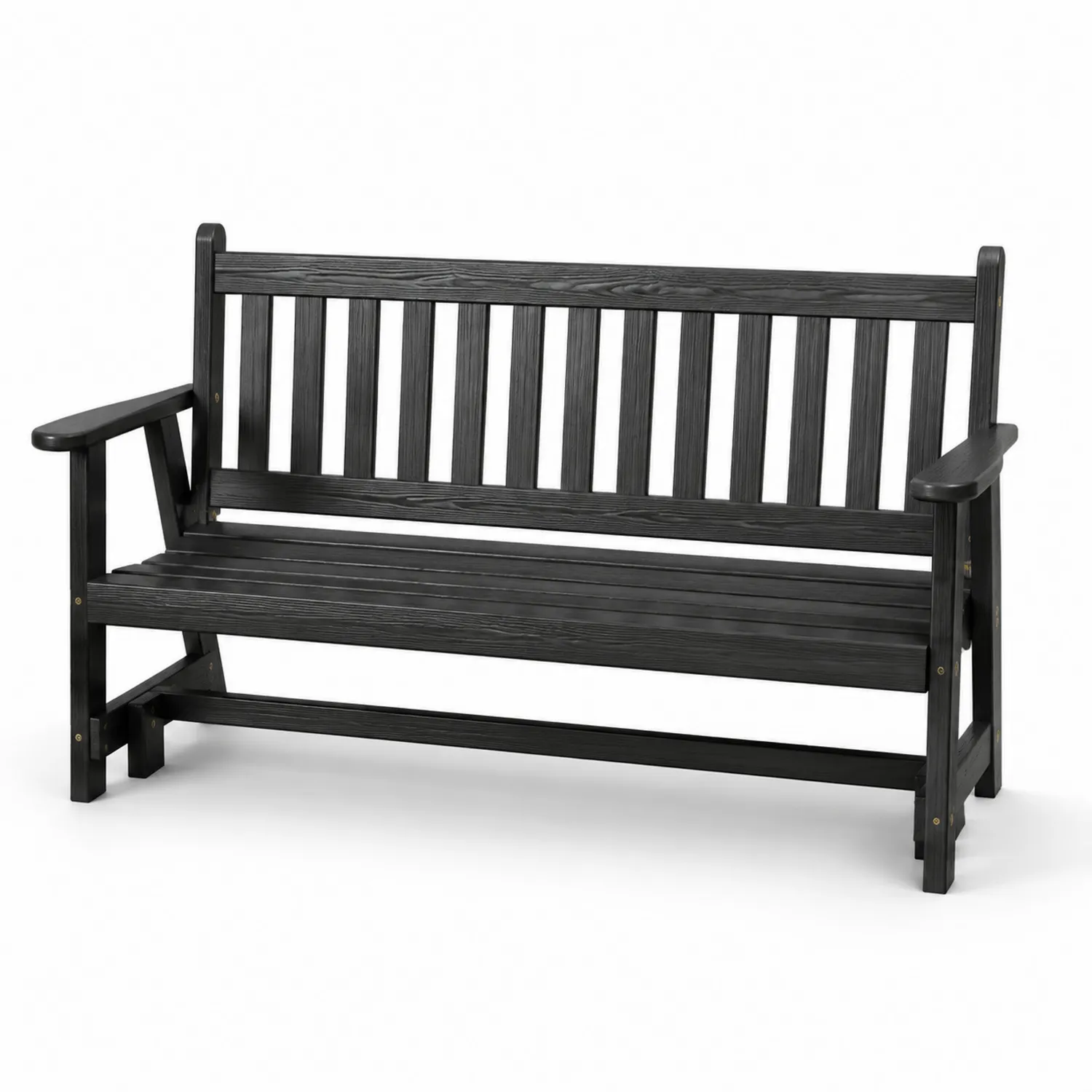 Banco de Madera Negro para Exterior 150x60x90 cm