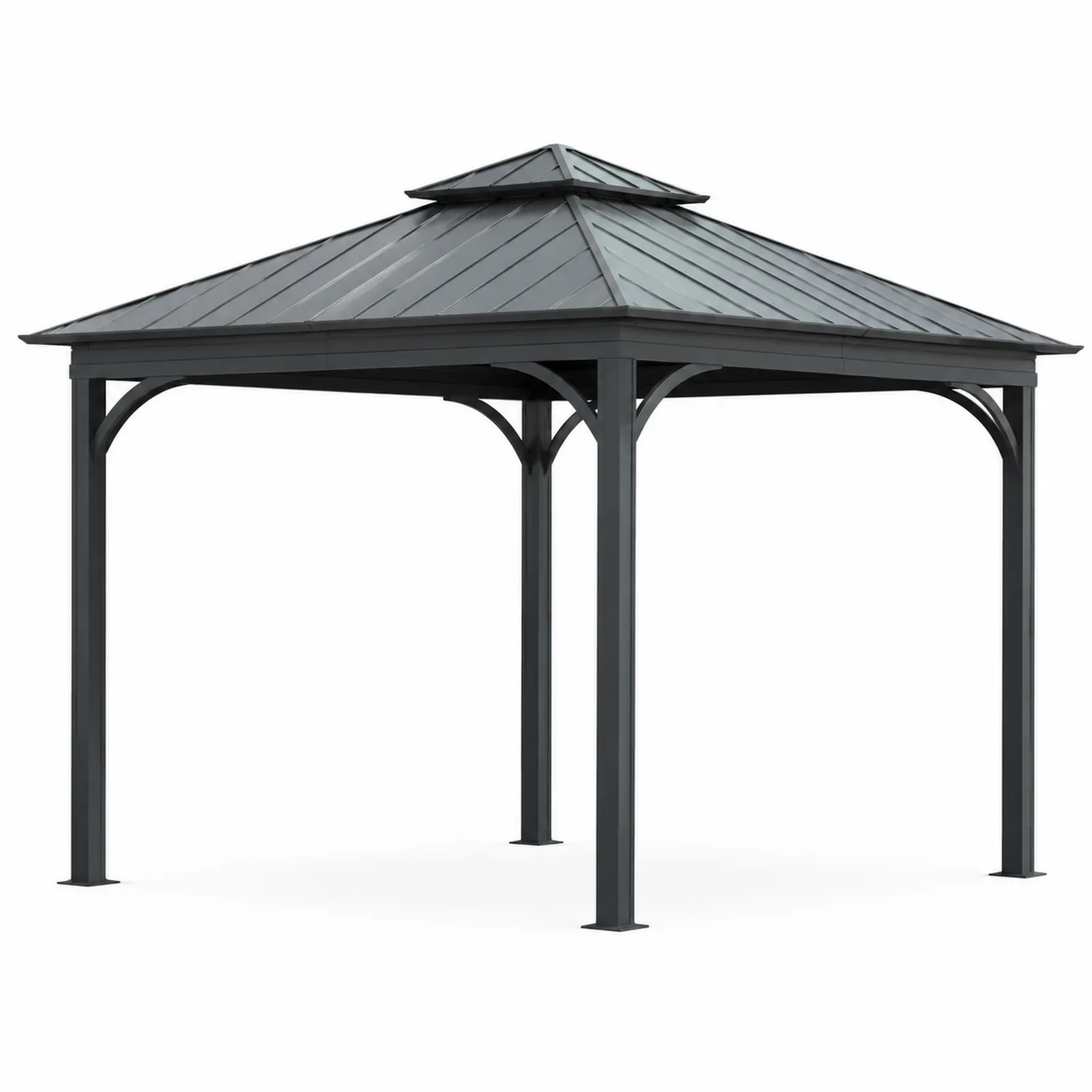 Cenador de acero galvanizado 300x400 cm Gris