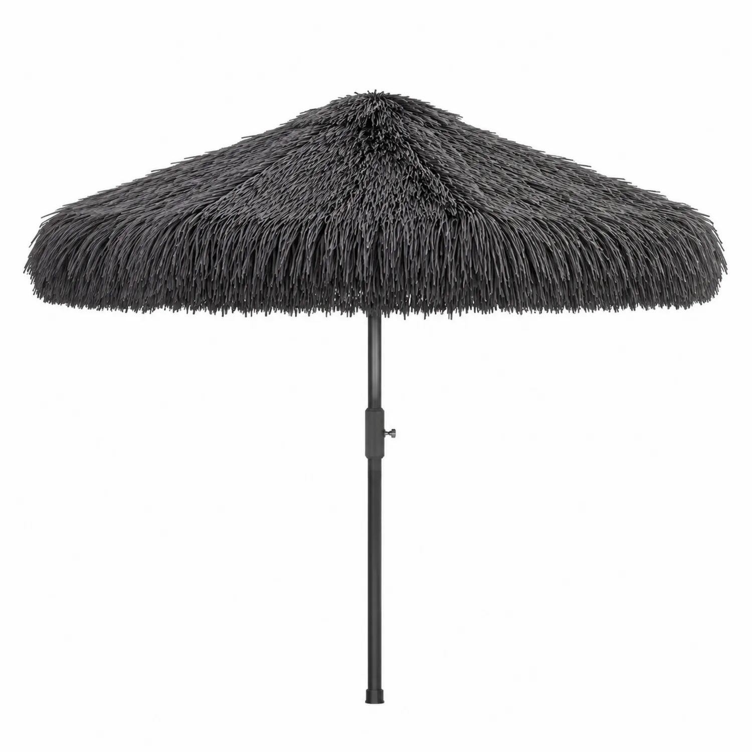 Sombrilla de Paja Sintética Negra 250cm