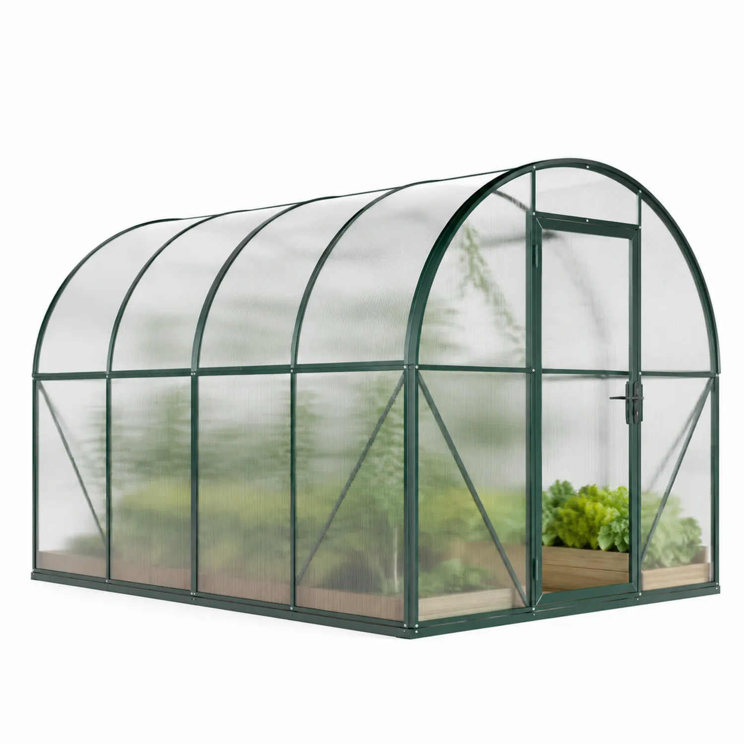Invernadero de Aluminio y Policarbonato de 4 mm Transparente