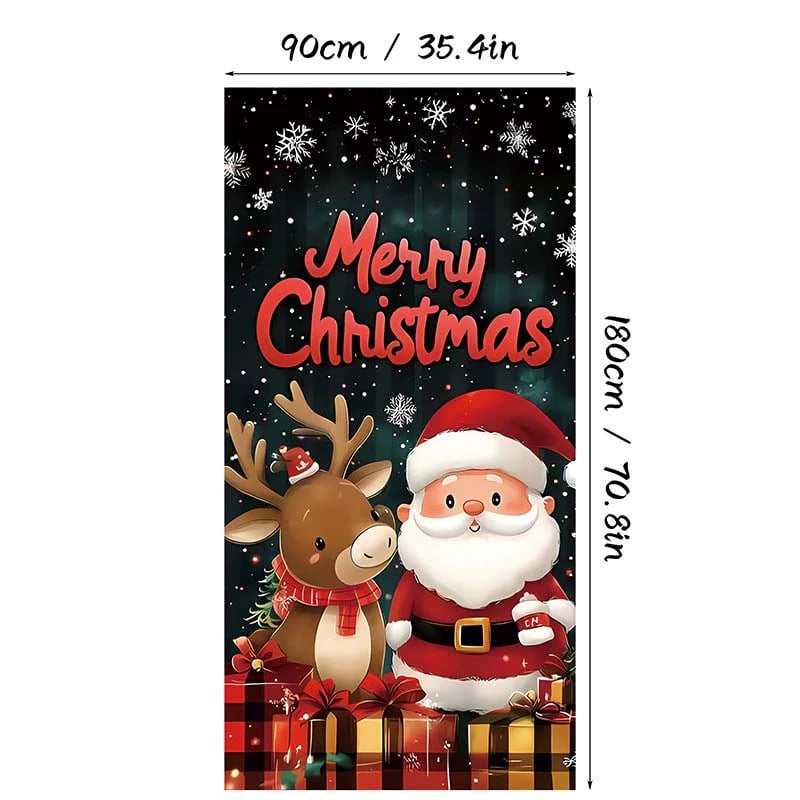 🎄TikTok Christmas Last Day Sale -70% OFF✨Santa Claus Door Frame Banner - Merry Christmas & Happy New Year🎅🎁