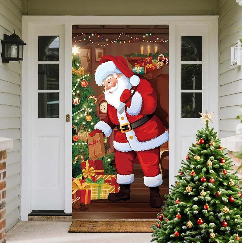 🎄TikTok Christmas Last Day Sale -70% OFF✨Santa Claus Door Frame Banner - Merry Christmas & Happy New Year🎅🎁