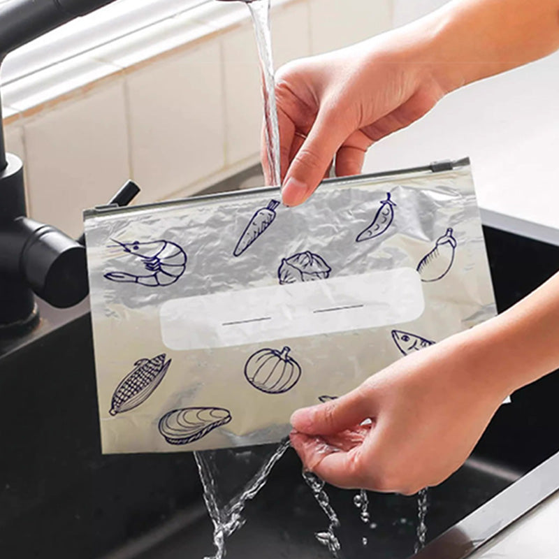 🎁TikTok Last Day Sale - 70% OFF🎉Reusable Aluminum Foil Sealable Storage Bags🍗 Limited time offer! Buy 3 get 2 free🥦