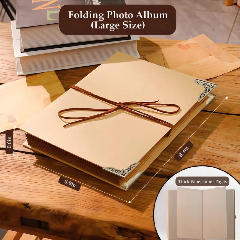 🔥Last Day 50% OFF-✨The Memory Keeper: 99+ Inch Accordion Scrapbook Album📚