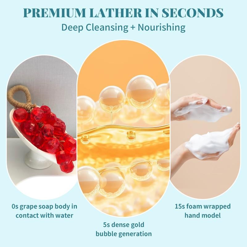 🔥Christmas Sale-Only $11/Each🔥Personalized Original Handmade Crystal Grape Soap Gentle Cleansing Soap  (Single string: 25 pieces)
