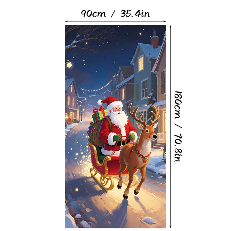 🎄TikTok Christmas Last Day Sale -70% OFF✨Santa Claus Door Frame Banner - Merry Christmas & Happy New Year🎅🎁