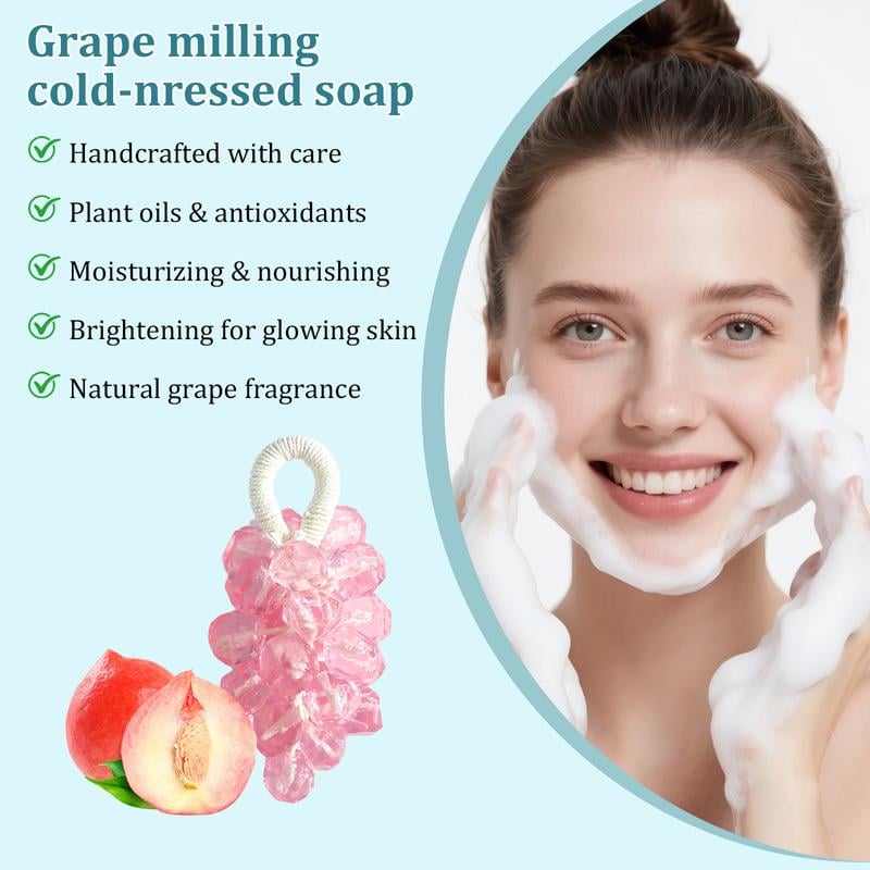 🔥Christmas Sale-Only $11/Each🔥Personalized Original Handmade Crystal Grape Soap Gentle Cleansing Soap  (Single string: 25 pieces)