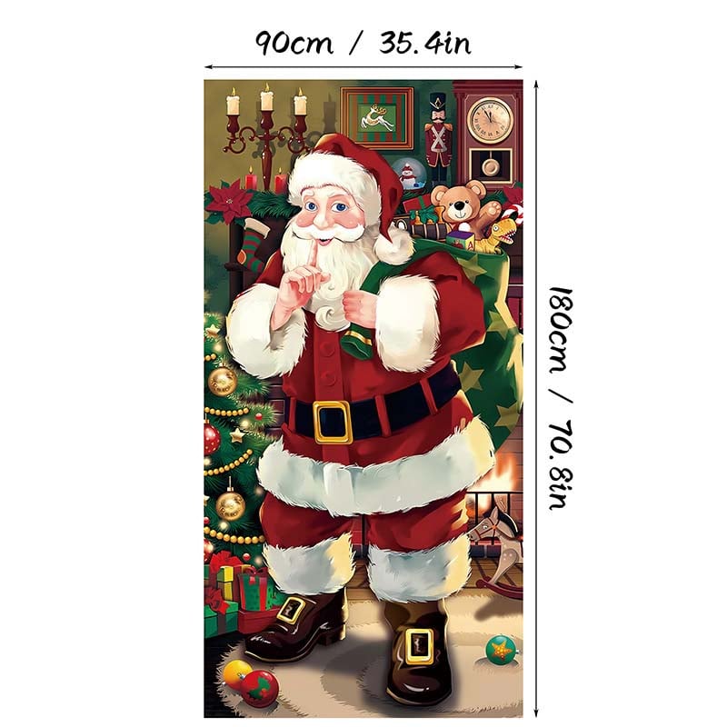 🎄TikTok Christmas Last Day Sale -70% OFF✨Santa Claus Door Frame Banner - Merry Christmas & Happy New Year🎅🎁