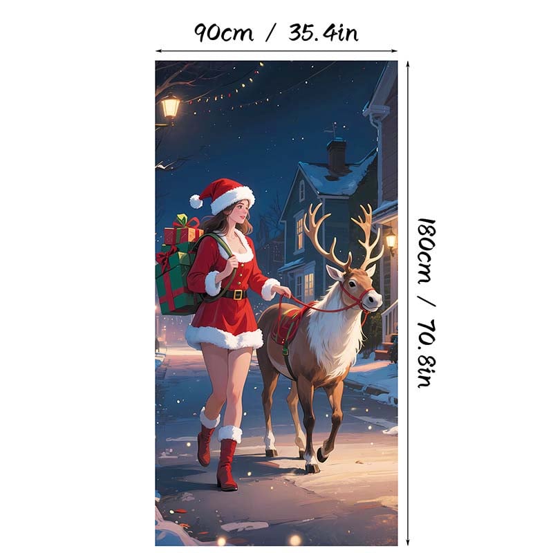 🎄TikTok Christmas Last Day Sale -70% OFF✨Santa Claus Door Frame Banner - Merry Christmas & Happy New Year🎅🎁