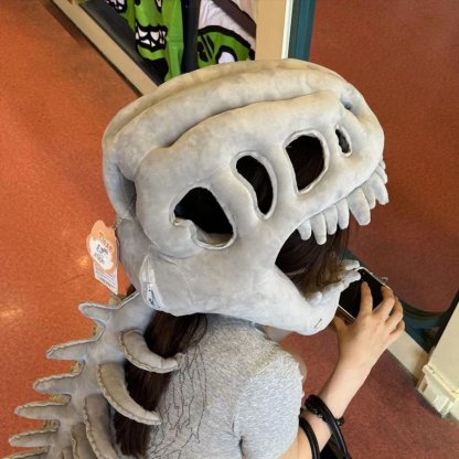 🎁TikTok Last Day Sale - 70% OFF🎉Dinosaur Skeleton Plush Toy Headgear Hat 🦕