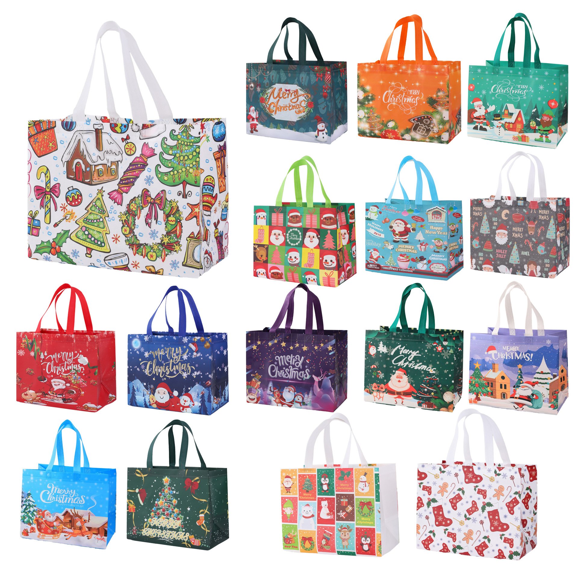 🎄Christmas Gift Bags Large Reusable Tote Bags