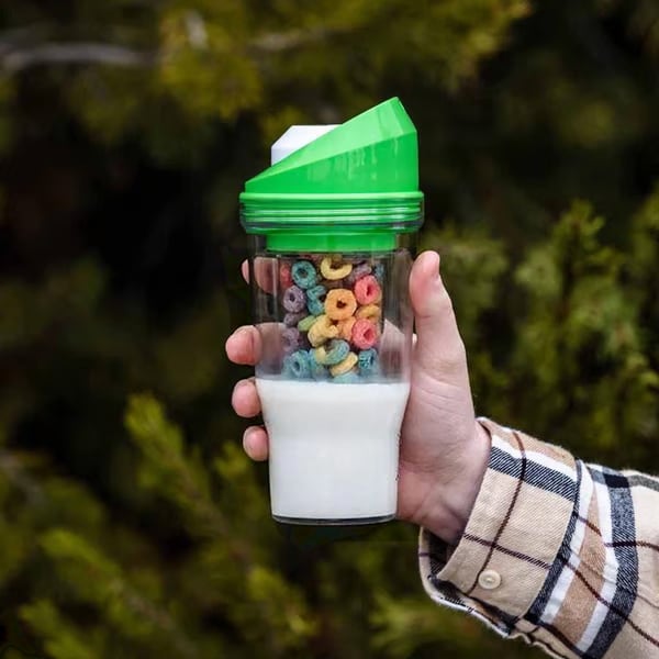 🎄TikTok Christmas Sale -70% OFF✨Portable Plastic Cereal Cups for Breakfast On the Go, To Go Cereal and Milk Container
