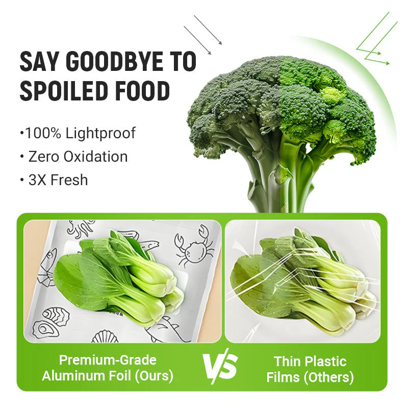 🎁TikTok Last Day Sale - 70% OFF🎉Reusable Aluminum Foil Sealable Storage Bags🍗 Limited time offer! Buy 3 get 2 free🥦