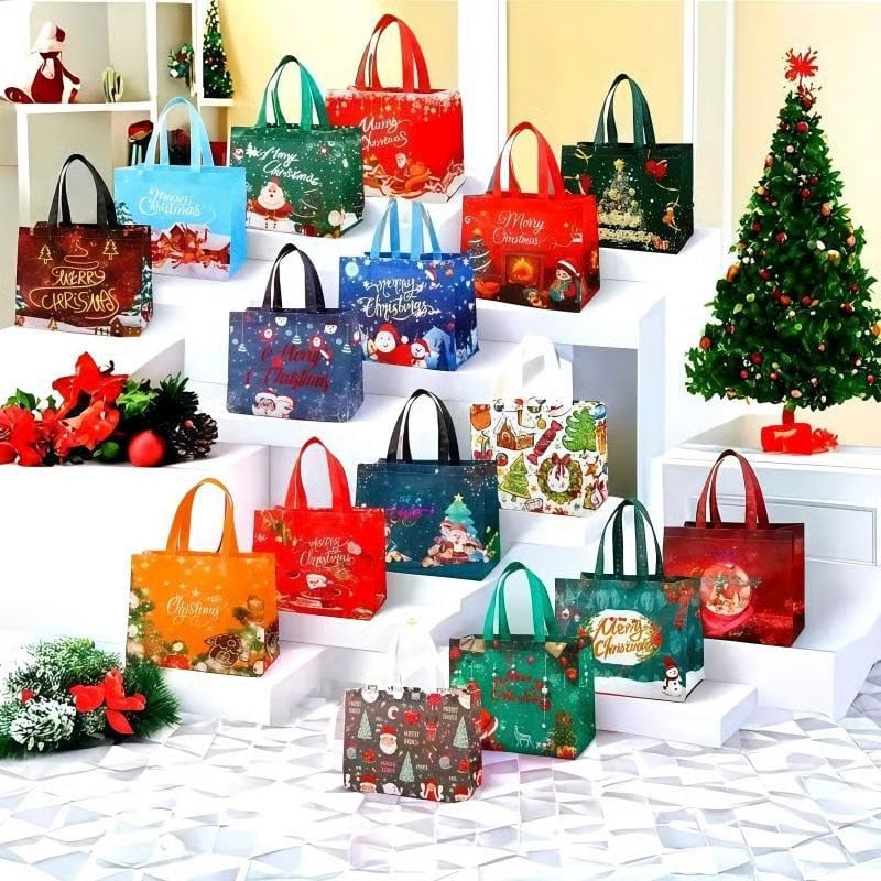 🎄Christmas Gift Bags Large Reusable Tote Bags
