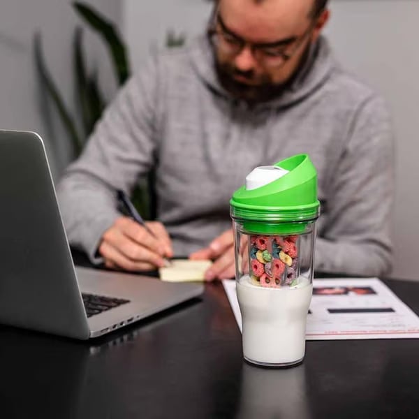 🎄TikTok Christmas Sale -70% OFF✨Portable Plastic Cereal Cups for Breakfast On the Go, To Go Cereal and Milk Container