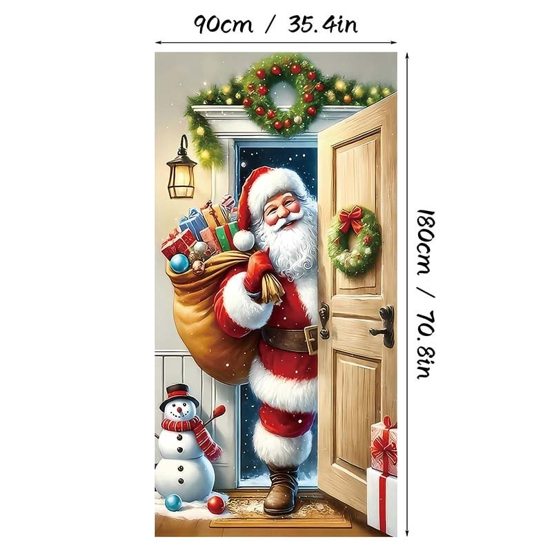 🎄TikTok Christmas Last Day Sale -70% OFF✨Santa Claus Door Frame Banner - Merry Christmas & Happy New Year🎅🎁