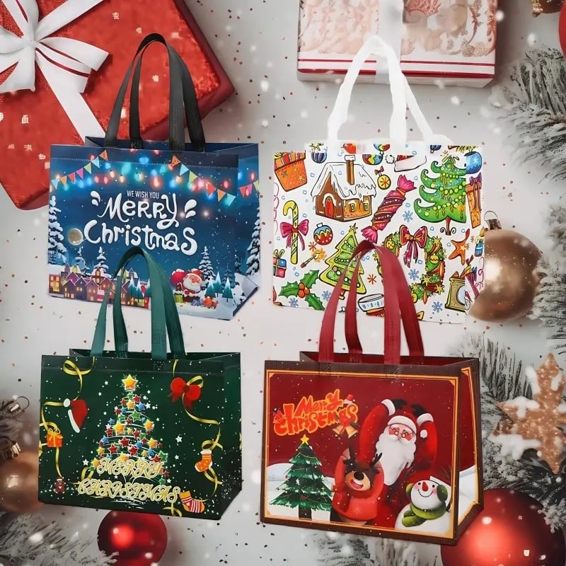 🎄Christmas Gift Bags Large Reusable Tote Bags
