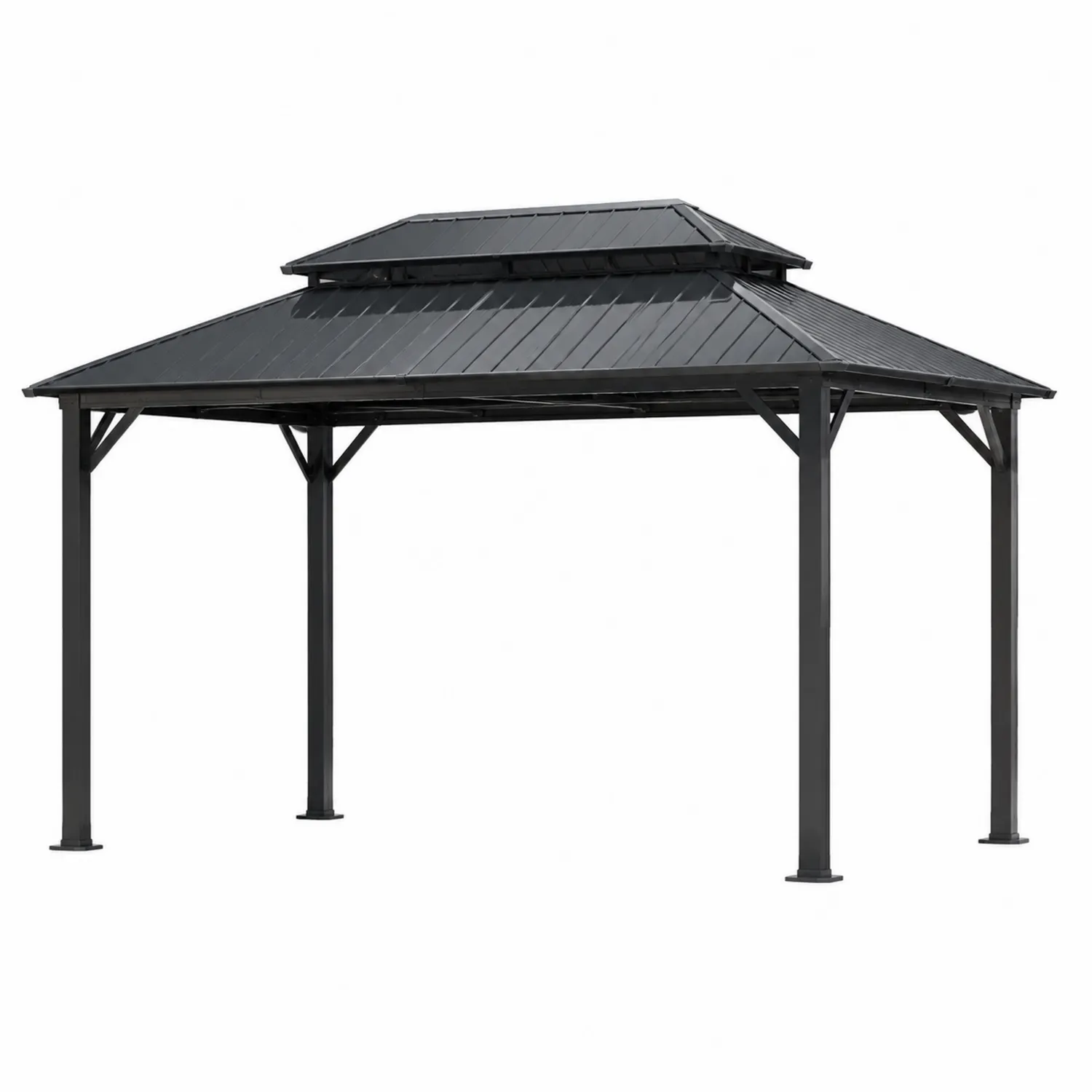 Pérgola de Acero 300x300 cm Negro