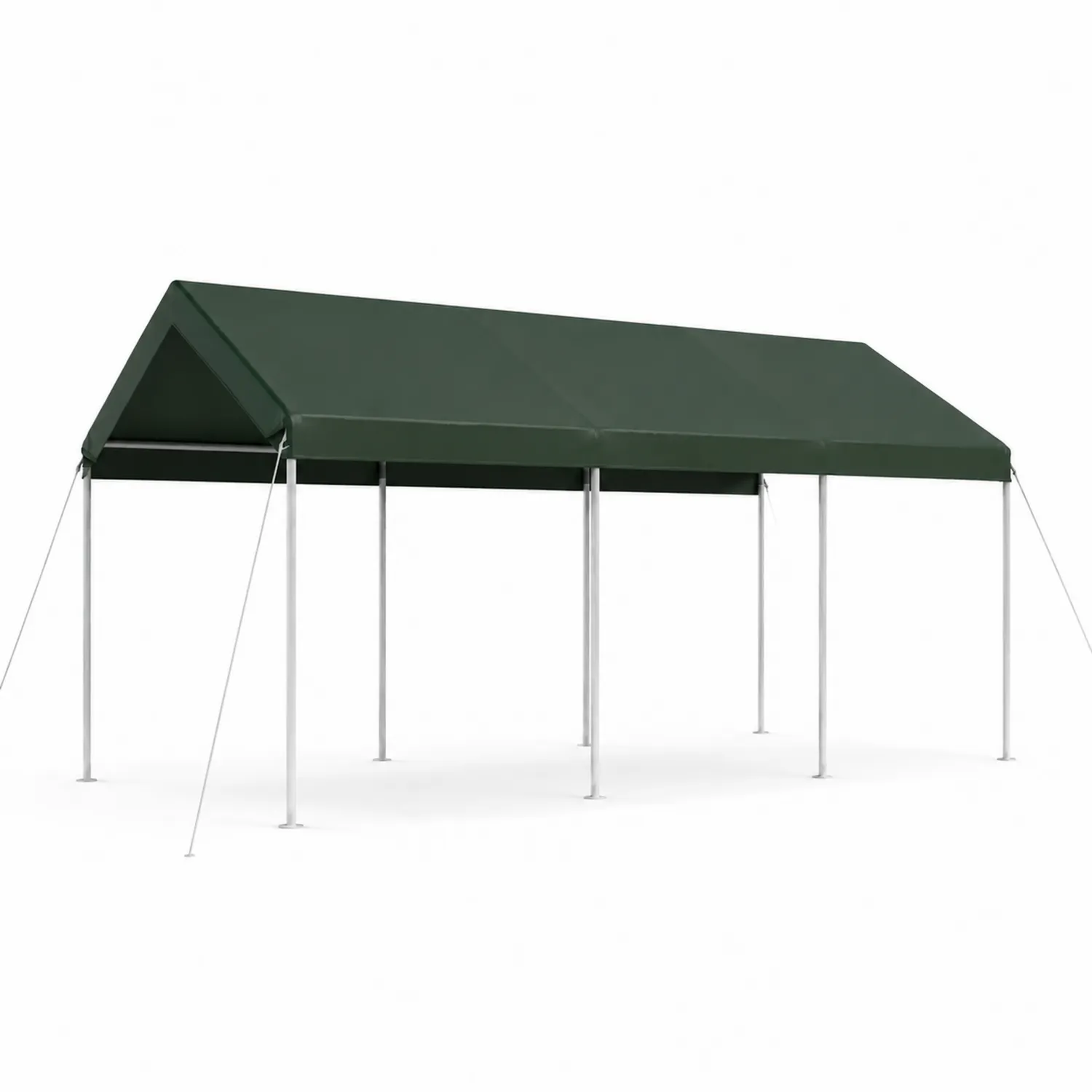 Toldo Exterior de Polietileno Verde 600x300 cm Estructura de Acero