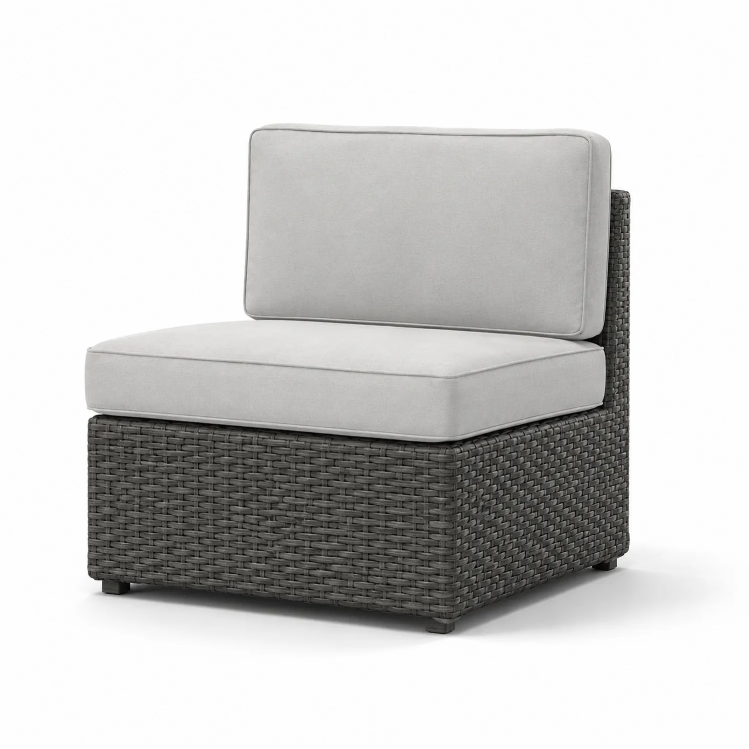 Sofá de Exterior en Ratán Sintético Gris Claro/Gris Oscuro 77x80x72 cm