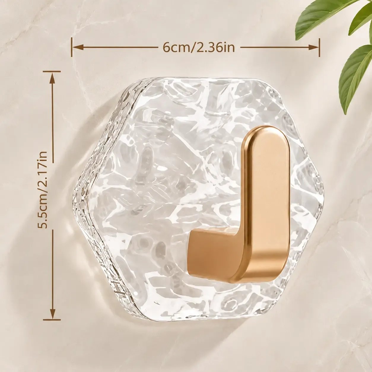 Last Day Sale — Up to 70% OFF | Heavy-Duty Plastic Self-Adhesive Hexagonal Ripple Hooks, 10/20-Pack