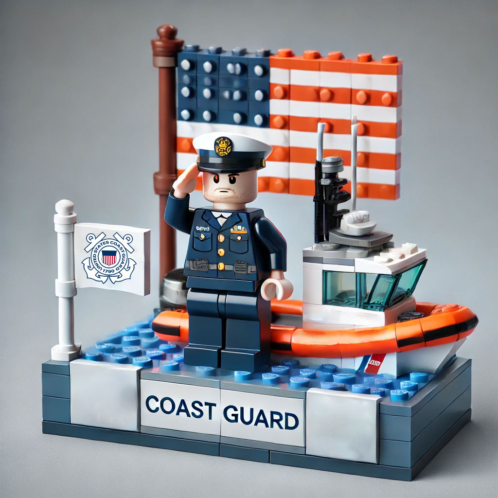 U.S. Military 250th Anniversary Patriotic Building Blocks - 100% Made in the USA