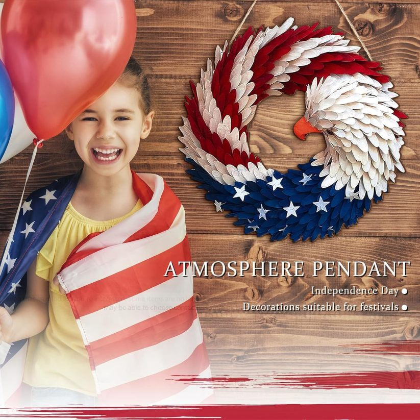 🔥Handmade US Eagle Patriotic Wreath💖BUY 2 FREE SHIPPING ONLY TODAY !