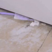 Flat dust cleaner under furniture