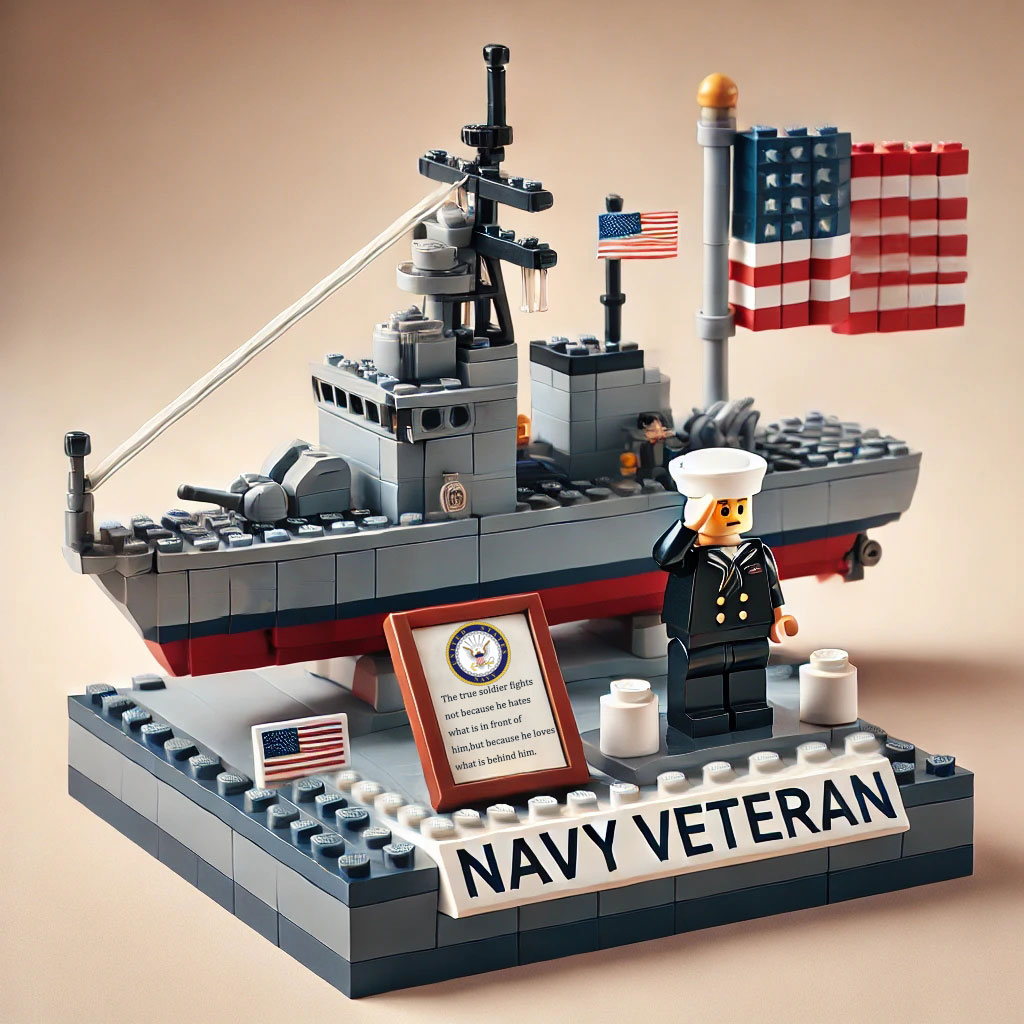 U.S. Military 250th Anniversary Patriotic Building Blocks - 100% Made in the USA