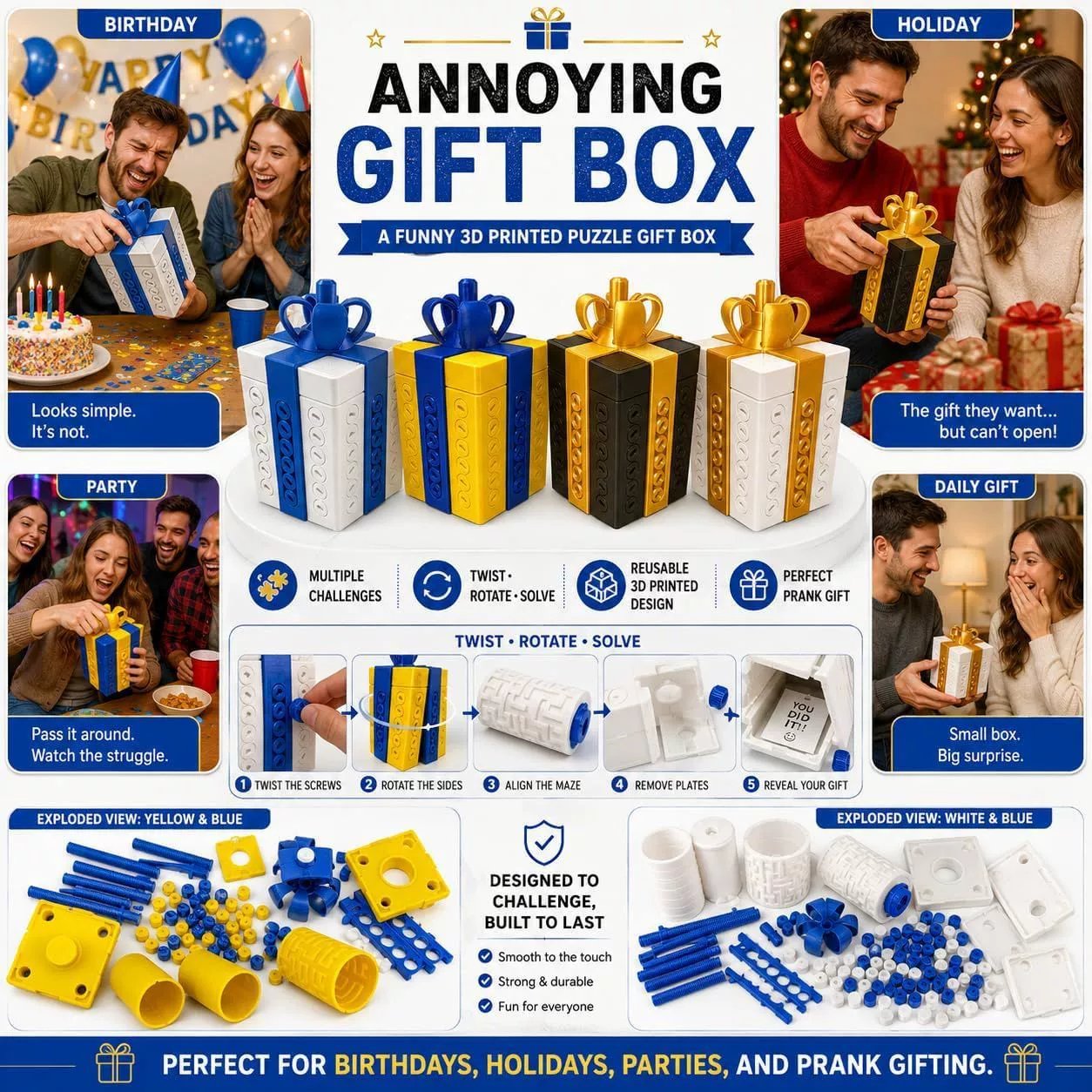 Last Day Sale — Up to 70% OFF | Hilarious Screw Challenge with Middle Finger Surprise 🤪🖕 Perfect Gag Gift for All Occasions!