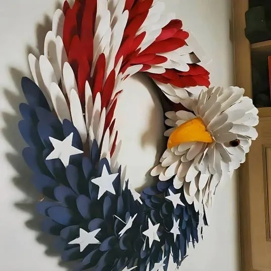 🔥Handmade US Eagle Patriotic Wreath💖BUY 2 FREE SHIPPING ONLY TODAY !