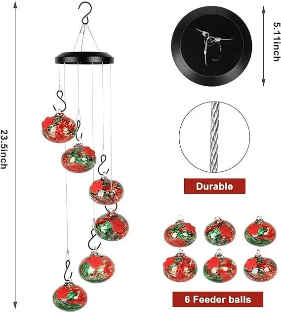 Handmade Charming Wind Chimes Hummingbird Feeders